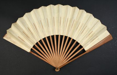 L'envol du ballon de Blanchard, vers 1783
Éventail...