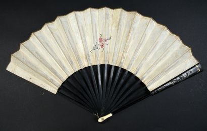 Élégants au jardin, vers 1770-1780
Éventail...