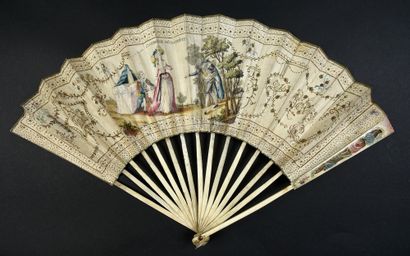 L'intrigue découverte, vers 1780-1790
Éventail...