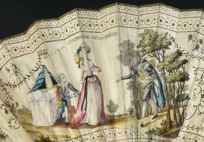 L'intrigue découverte, vers 1780-1790
Éventail...