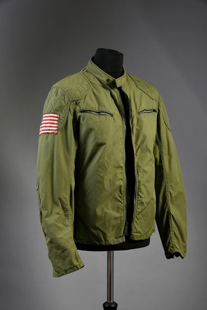 JOHNNY HALLYDAY : 1 blouson de motard en...