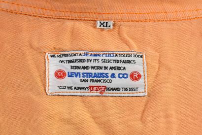 JOHNNY HALLYDAY : 1 chemise western orange,...
