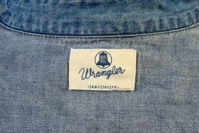 JOHNNY HALLYDAY : 1 chemise western en jean...