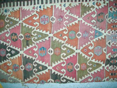 Deux paires de rideaux en Kilim, Anatolie,...