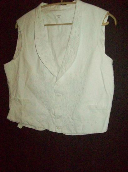 Gilet séditieux, vers 1830-1840, en piqué...