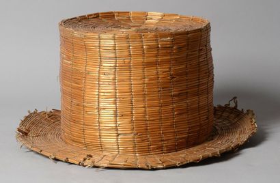 Chapeau haut-de-forme en paille, fin du XVIIIe-début...