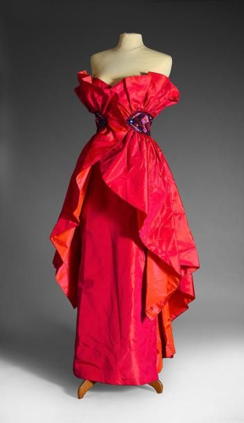 Robe du soir griffée Loris Azzaro, vers 1980,...