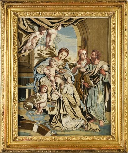 Le couronnement de Sainte Catherine, tableau...