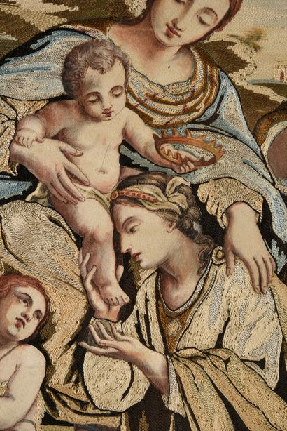 Le couronnement de Sainte Catherine, tableau...