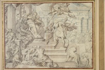 Ecole italienne du XVIIe siècle
Hercule présenté...