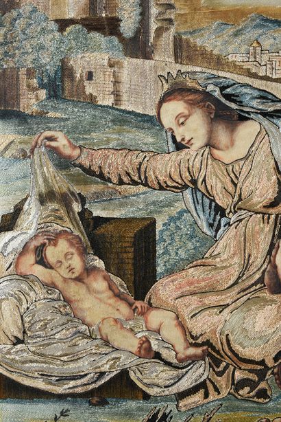 La fin du déluge, tableau à fils collés,...
