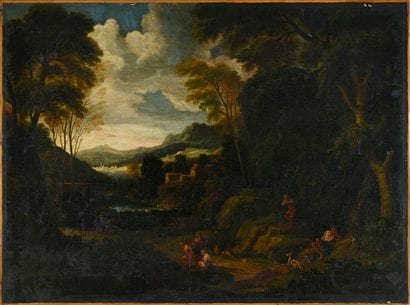 École Romaine vers 1700.
Personnages dans...