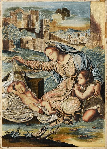La fin du déluge, tableau à fils collés,...