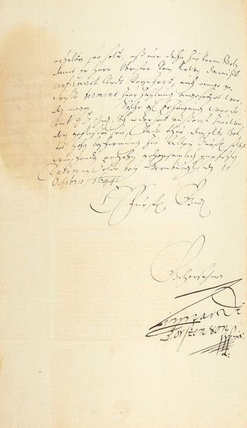 [GUERRE DE TRENTE ANS (1618-1648)].
Belle...