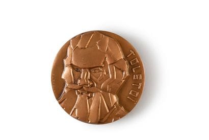 TOLSTOÏ Léon (1828-1910).
Médaille en bronze,...