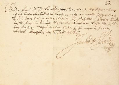 [GUERRE DE TRENTE ANS (1618-1648)].
Belle...