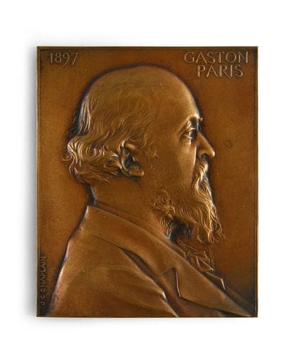 PARIS Gaston (1839-1903).
Plaquette en bronze,...