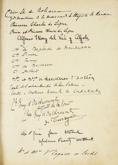 LIVRE D'OR DU MANOIR D'ANJOU.
RÉSIDENCE D'EXIL...