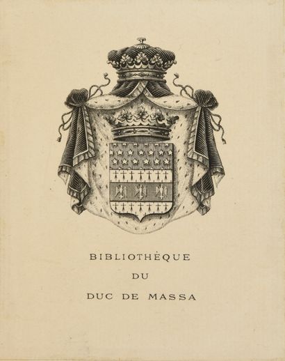 [BIBLIOTHÈQUE DU DUC DE MASSA] ZOLA Émile....