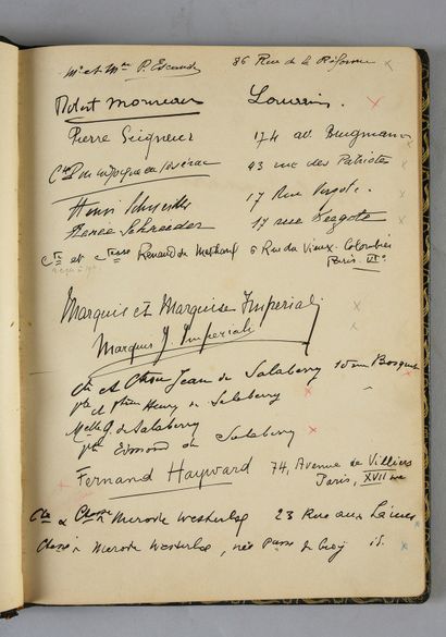 LIVRE D'OR DU MANOIR D'ANJOU.
RÉSIDENCE D'EXIL...