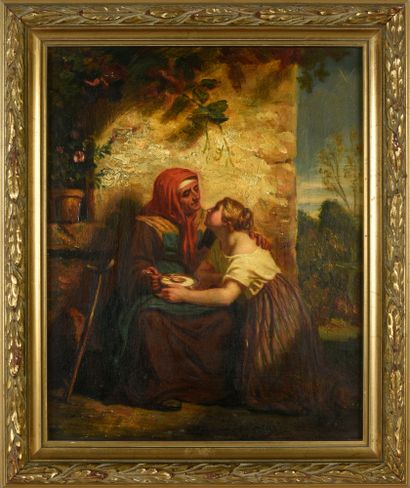 MERLE Georges-Hugues (1823-1881)
La Confidence.
Huile...
