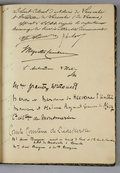 LIVRE D'OR DU MANOIR D'ANJOU.
RÉSIDENCE D'EXIL...