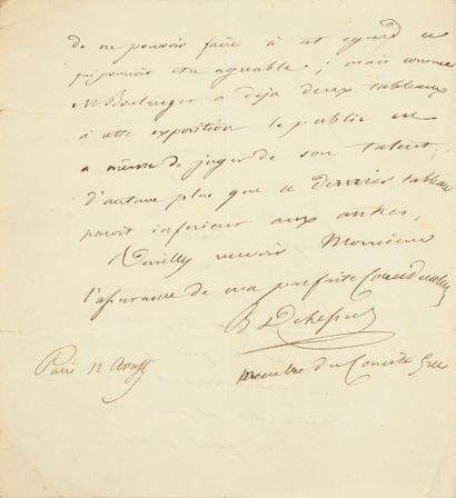 HUGO Victor (1802-1885)
L.A.S. : «B. D...»,...