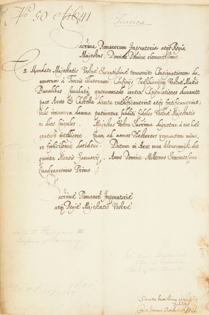 [GUERRE DE TRENTE ANS (1618-1648)].
Belle...