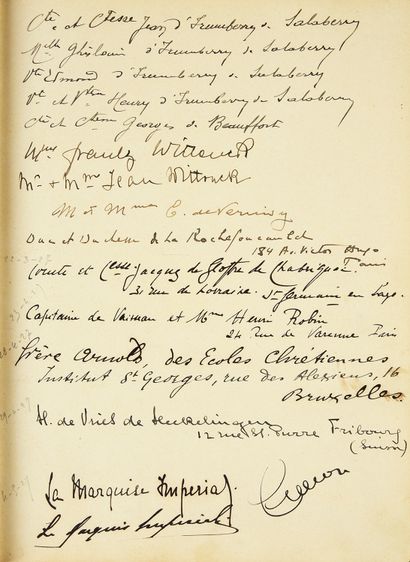 LIVRE D'OR DU MANOIR D'ANJOU.
RÉSIDENCE D'EXIL...
