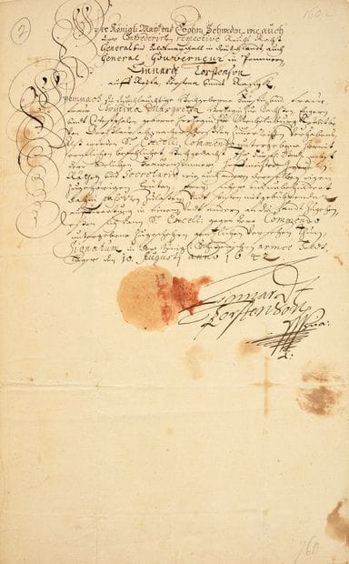 [GUERRE DE TRENTE ANS (1618-1648)].
Belle...