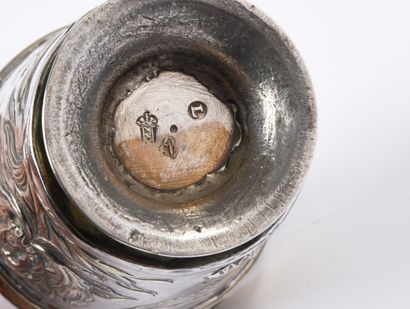TIMBALE EN ARGENT ET VERMEIL. DE forme évasée...