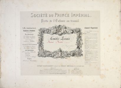SOCIÉTÉ DU PRINCE IMPÉRIAL Diplôme attribué...