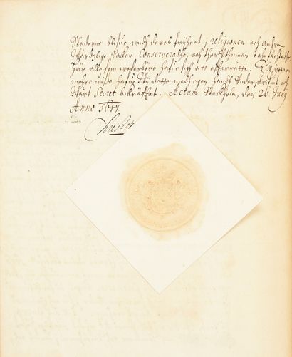 [GUERRE DE TRENTE ANS (1618-1648)].
Belle...