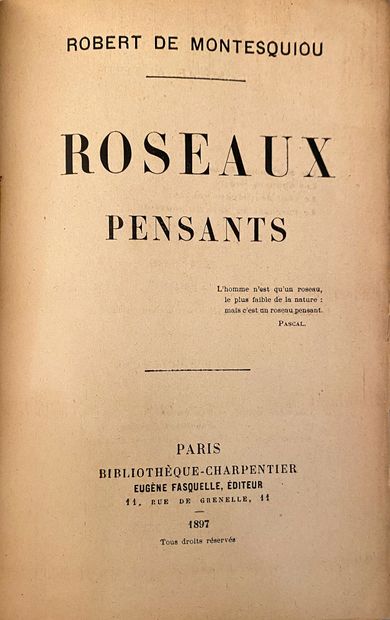 Montesquiou Robert de (1855-1921)
Roseaux...