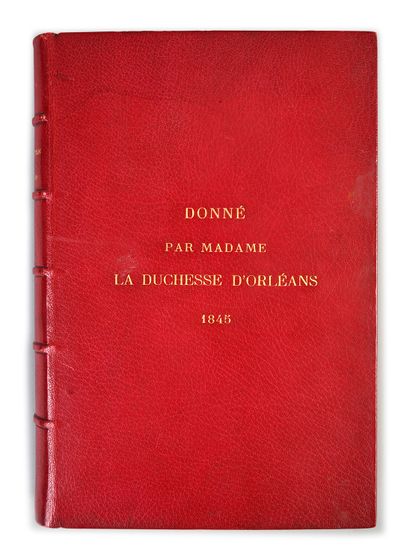 BIBLIOTHÈQUE DE LA DUCHESSE D'ORLÉANS NODIER...
