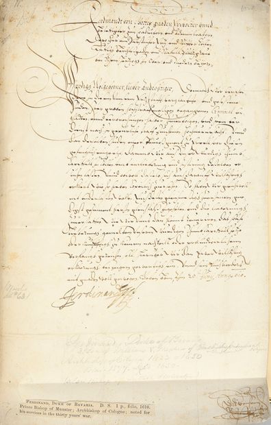 [GUERRE DE TRENTE ANS (1618-1648)].
Belle...
