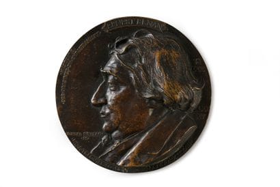 RENAN Ernest (1823-1892).
Médaillon uniface,...