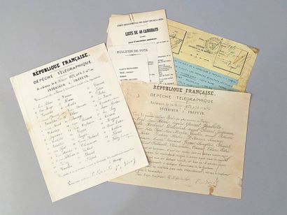 ÉLECTION DE VICTOR HUGO - 1871.
Dépêche télégraphique...