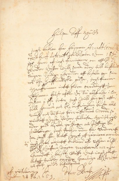 [GUERRE DE TRENTE ANS (1618-1648)].
Belle...