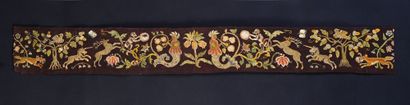 Part of embroidered bed slope, Germany or...