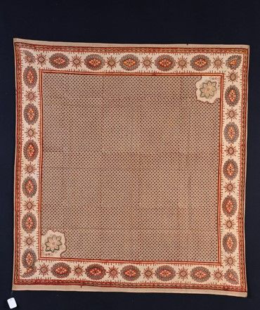Neckerchief, 19th century, cream cotton canvas...
