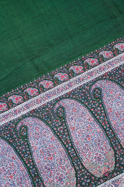 Rare long cashmere shawl, India, first quarter...