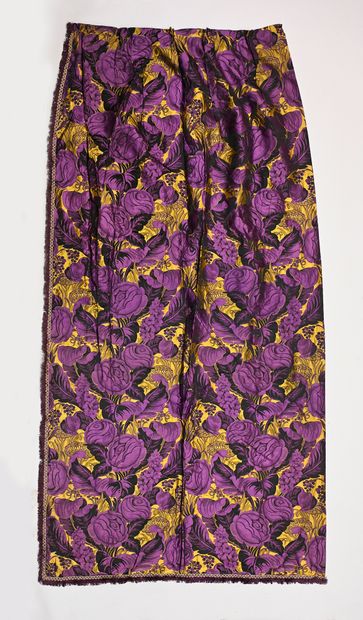 Two pairs of curtains, circa 1925, lampas...