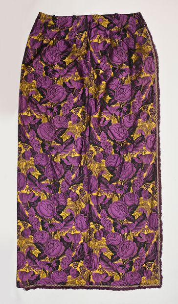 Two pairs of curtains, circa 1925, lampas...