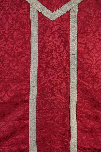 Chasuble in a crimson damask, Italy, late...