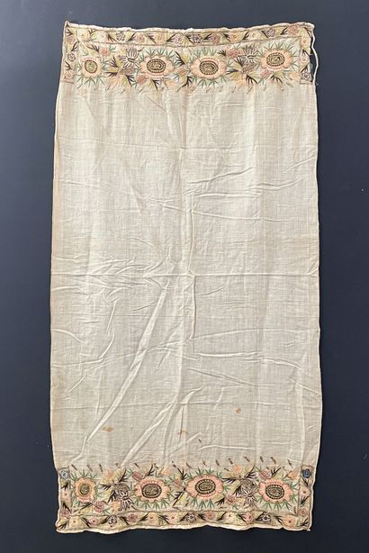 Meeting of six embroidered towels, Turkey,...