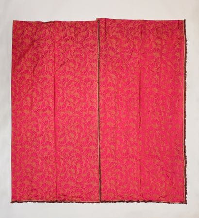 Two pairs of curtains, circa 1925, lampas...