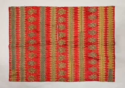 Elements of a tapestry bed linen, mainly...