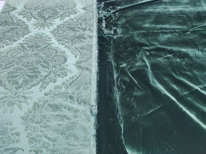 Damask and silk velvet, damask with lace...
