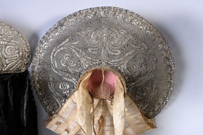 Set of three traditional headdresses, Germany...